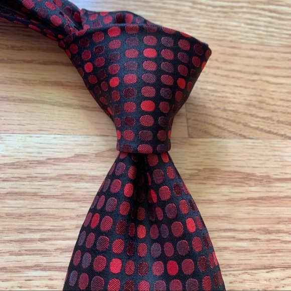 Stefano Ricci Black & Red Polka Dot Luxury Tie - Picture 3 of 7